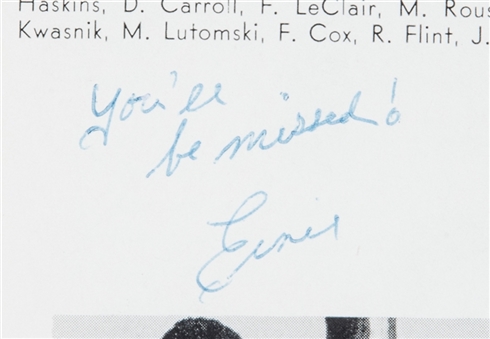 1955 Ernie Davis Signed Elmire Free Academy Highschool Yearbook (JSA)